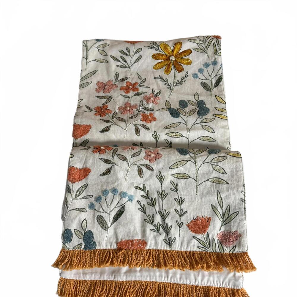 CELERIE by Celerie Kemble Table Runner "Wildflowers" 14 x 72. Boho Cottagecore